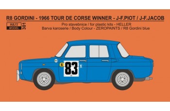 Decal – Renault R8 Gordini - Tour De Corse 1966 winner - Piot / Jacob